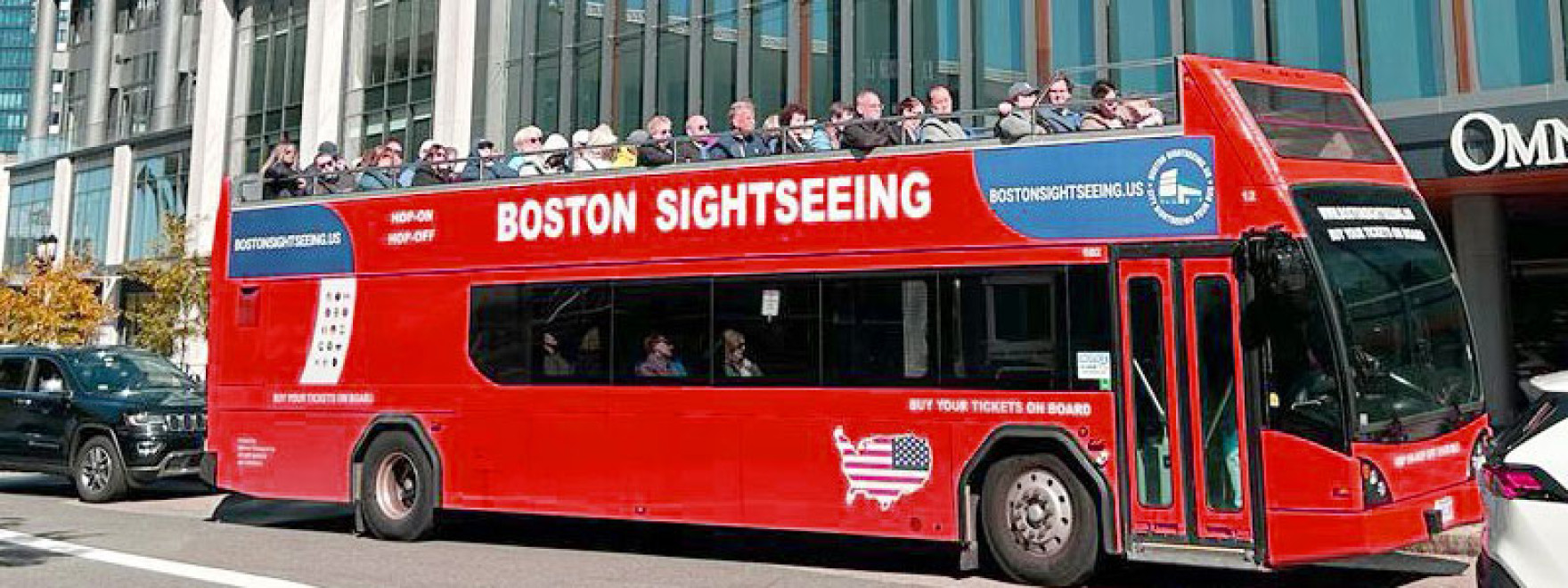 boston sightseeing red bus